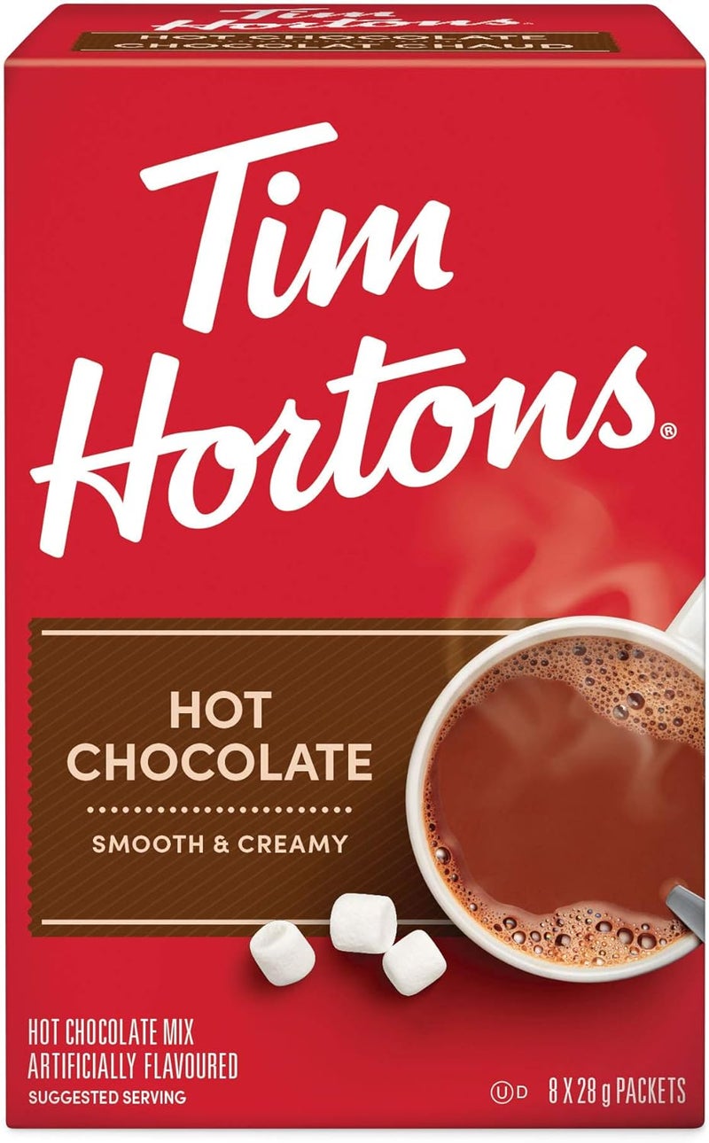 Tim Hortons Hot Chocolate Packets - Smooth & Creamy, 8 x 28g - Image 1